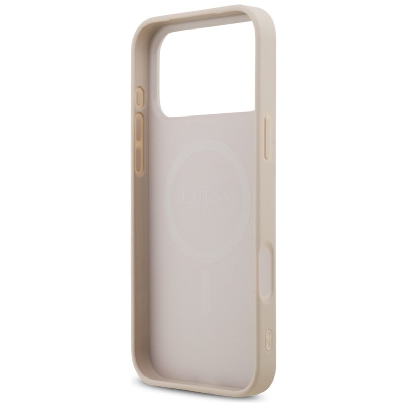 Husa originala Guess iPhone 17 Pro Max 4G Small & Classic MagSafe, roz, GUHMP18XP4SM4MP