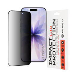 Folie sticla iPhone 17 Techsuit 111D Privacy Full Glue, negru