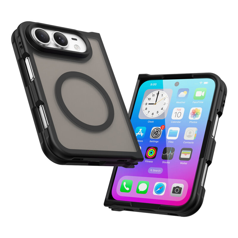 Husa iPhone Duo Techsuit HaloFrost II MagSafe, negru