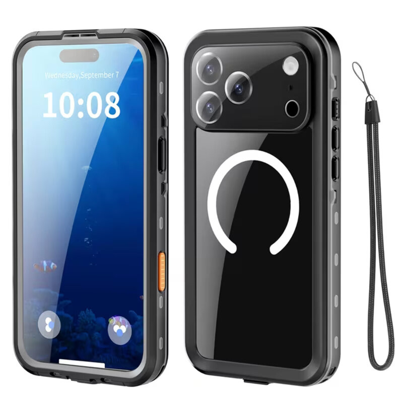 Husa impermeabila iPhone 17 Pro Max ShellBox Waterproof IP68, negru