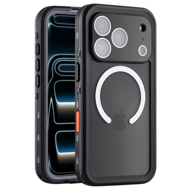 Husa impermeabila iPhone 17 Pro Max ShellBox Waterproof IP68, negru