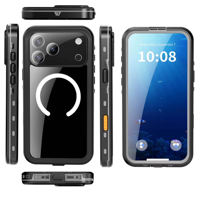 Husa impermeabila iPhone 18 Pro Max ShellBox Waterproof IP68, negru