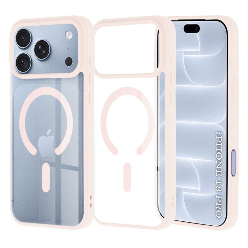 Husa iPhone 18 Pro Techsuit MagSafe Pro, roz