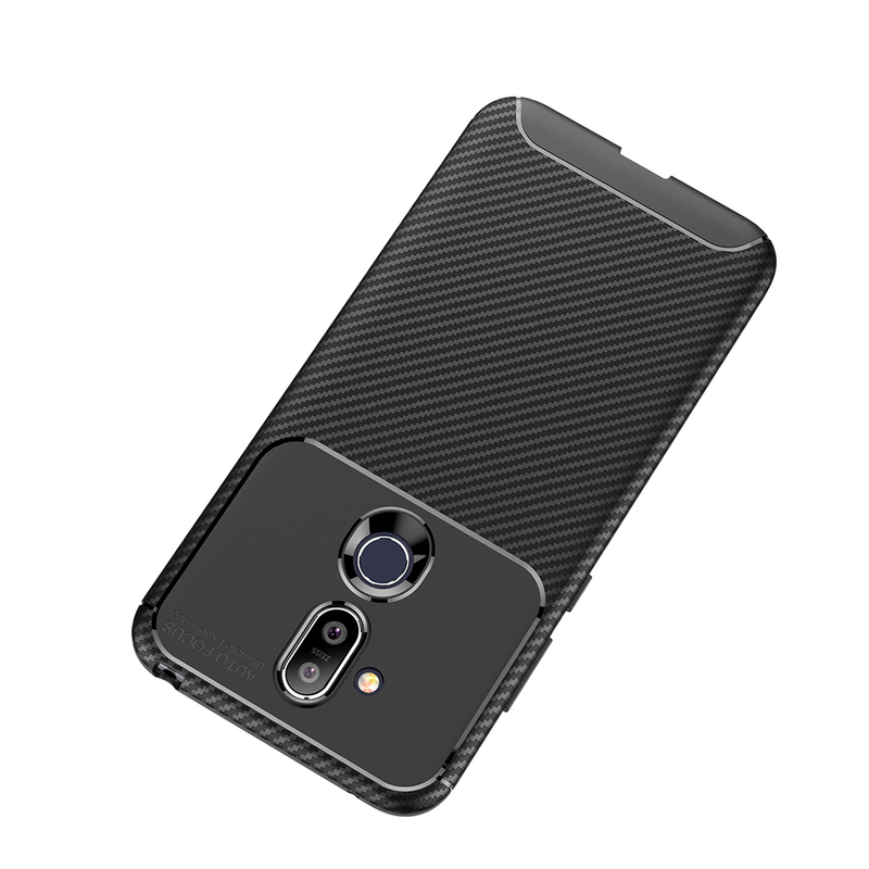 Husa Nokia 7.1 Techsuit Carbon Skin Negru