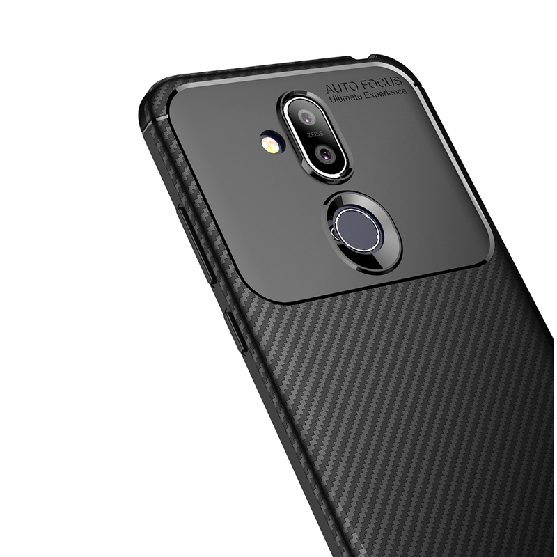 Husa Nokia 7.1 Techsuit Carbon Skin Negru