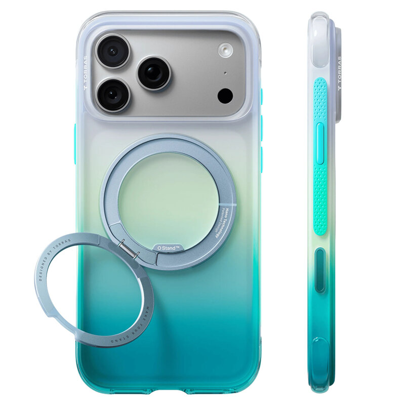 Husa iPhone 17 Pro Torras Ostand O3 Air Gradient, Alaska Aurora