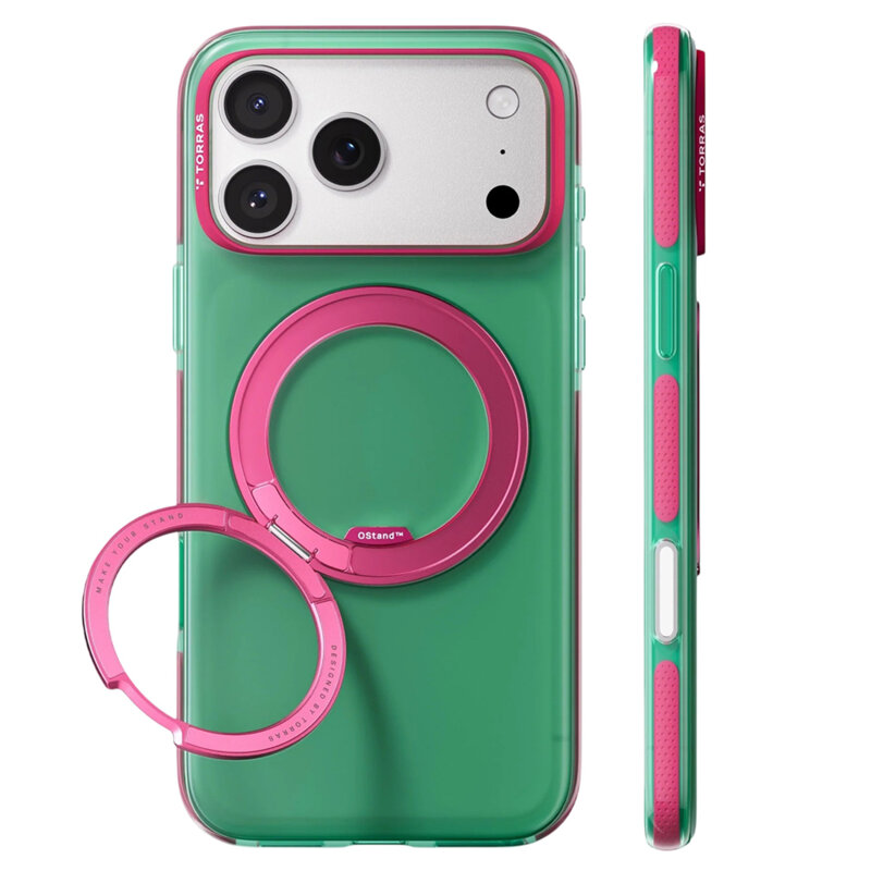 Husa iPhone 18 Pro Torras Ostand O3 Hue, neon moss