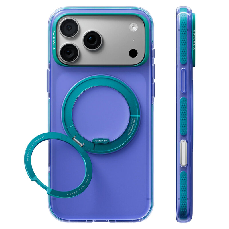 Husa iPhone 17 Pro Torras Ostand O3 Hue, albastru