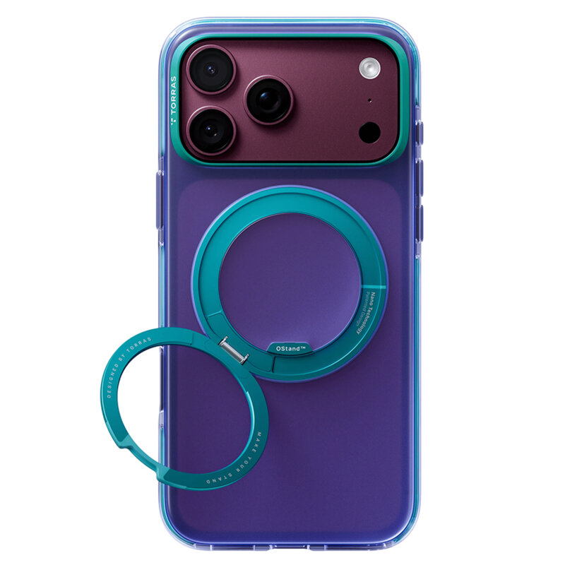 Husa iPhone 17 Pro Torras Ostand O3 Hue, albastru