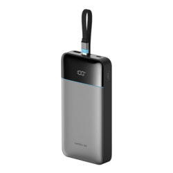 Baterie externa cu cablu Type-C 120W, 25000mAh Cuktech, gri, LPB252N