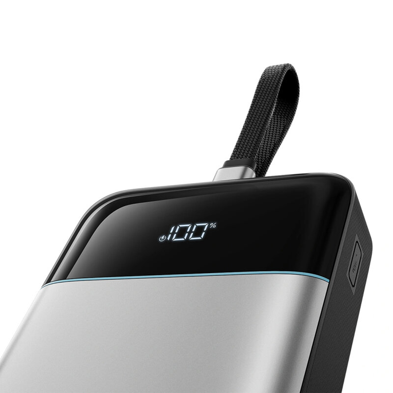 Baterie externa cu cablu Type-C 120W, 25000mAh Cuktech, gri, LPB252N