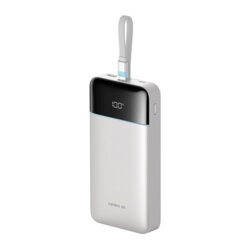 Baterie externa cu cablu Type-C 120W, 25000mAh Cuktech, alb, LPB252N