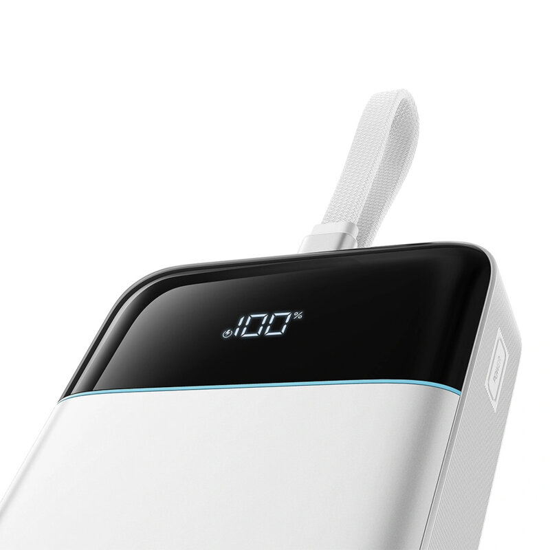 Baterie externa cu cablu Type-C 120W, 25000mAh Cuktech, alb, LPB252N