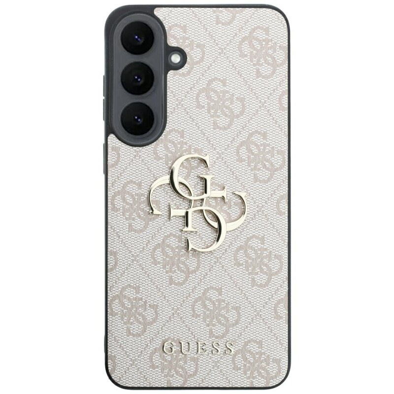 Husa Samsung Galaxy S26 FE Guess Leather 4G Metal Logo, roz, GUHCS26FE4GMGPI