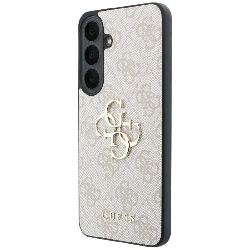 Husa Samsung Galaxy S26 FE Guess Leather 4G Metal Logo, roz, GUHCS26FE4GMGPI