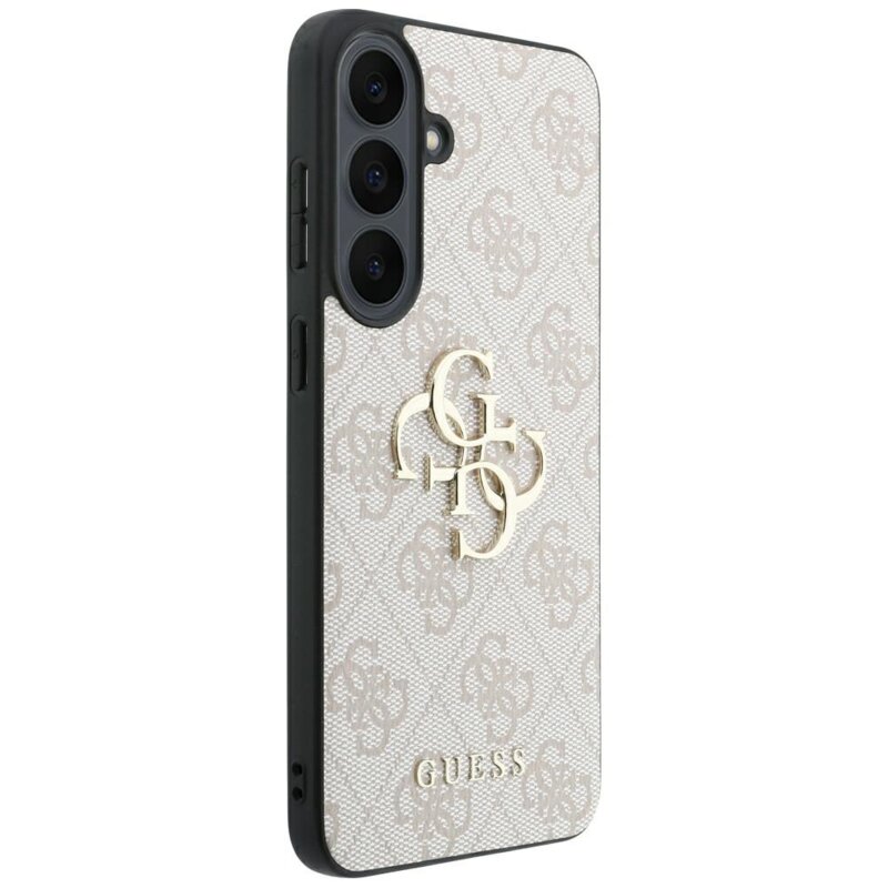 Husa Samsung Galaxy S26 FE Guess Leather 4G Metal Logo, roz, GUHCS26FE4GMGPI