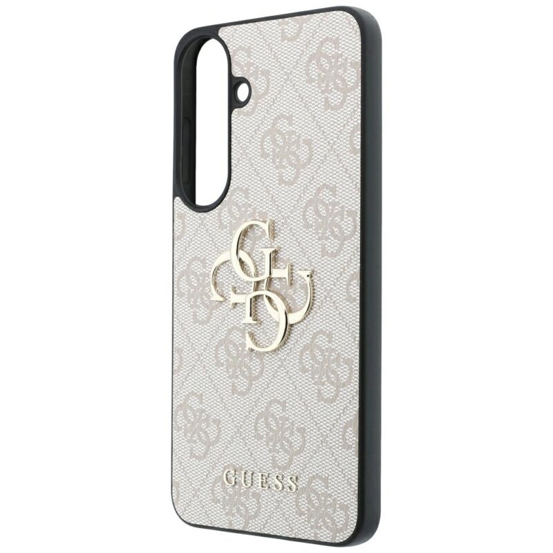 Husa Samsung Galaxy S26 FE Guess Leather 4G Metal Logo, roz, GUHCS26FE4GMGPI