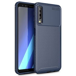 Husa Samsung Galaxy A7 2018 Mobster Carbon Skin Albastru