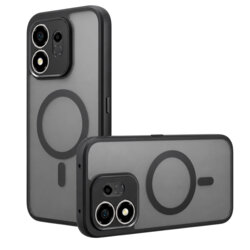 Husa Honor 600 Smart Techsuit PureFrost MagSafe, negru frost