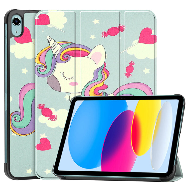 Husa iPad 10 (2022) 10.9 Techsuit FoldPro, Unicorn