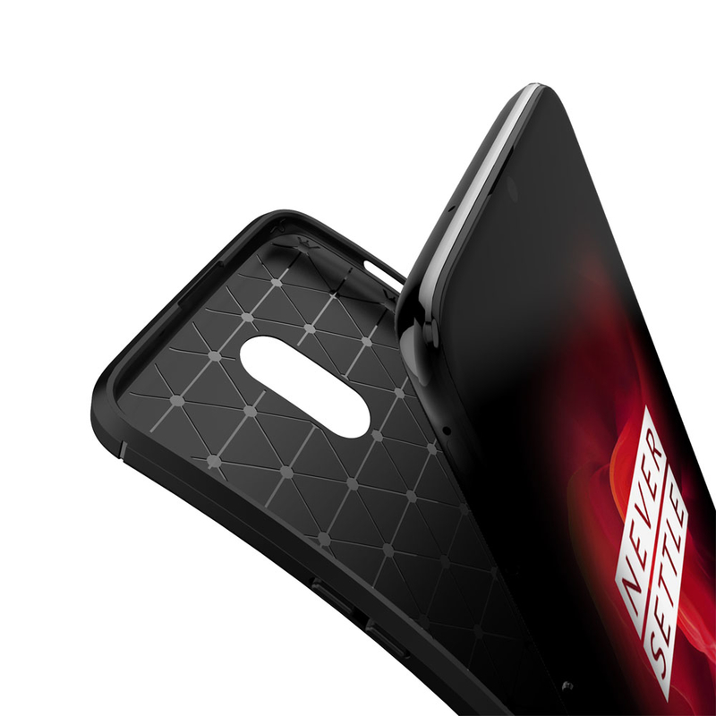 Husa OnePlus 6T Mobster Carbon Skin Negru