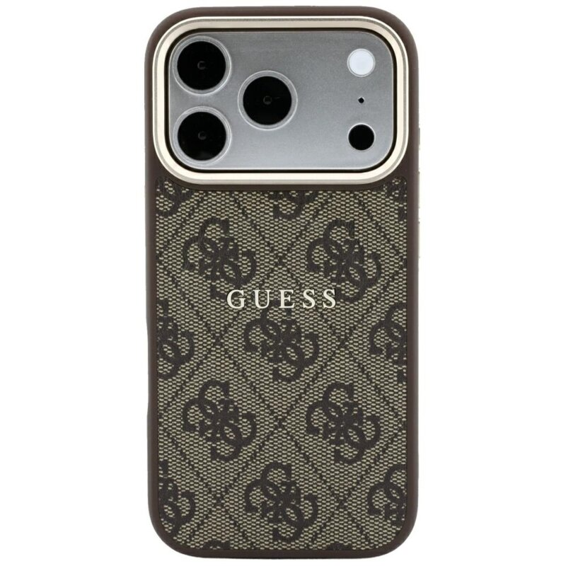 Husa Guess iPhone 18 Pro Max 4G Embossed Ring Classic Logo MagSafe, maro, GUHMP18XP4MSEGW