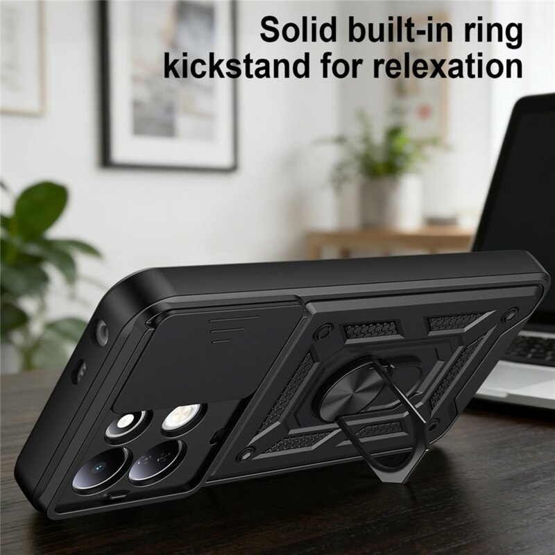Husa Xiaomi Redmi 17 5G protectie camera Techsuit CamShield Series, negru
