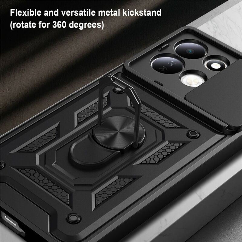 Husa Xiaomi Redmi 17 5G protectie camera Techsuit CamShield Series, negru