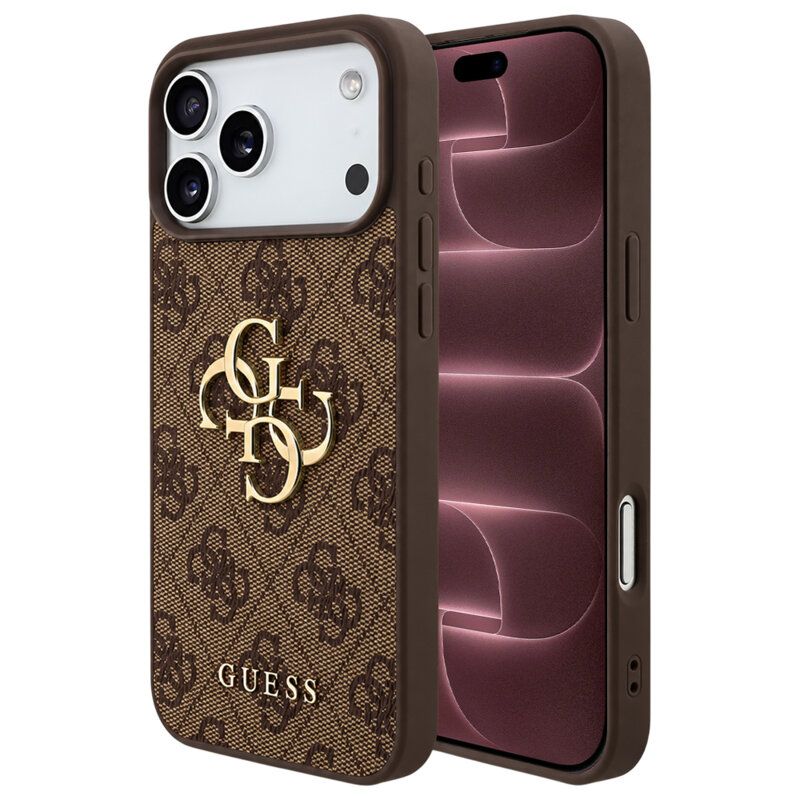 Husa originala Guess iPhone 18 Pro Max Hardcase 4G Big Logo, maro, GUHCP18X4GMGBR