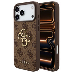 Husa originala Guess iPhone 17 Pro Max Hardcase 4G Big Logo, maro, GUHCP18X4GMGBR