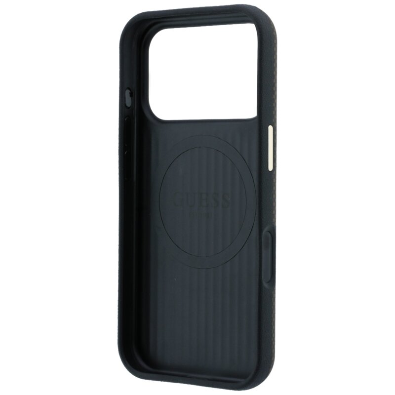 Husa originala Guess iPhone 17 Pro Max Kevlar Triangle Logo MagSafe, maro, GUHMP18X6PWKSGTW