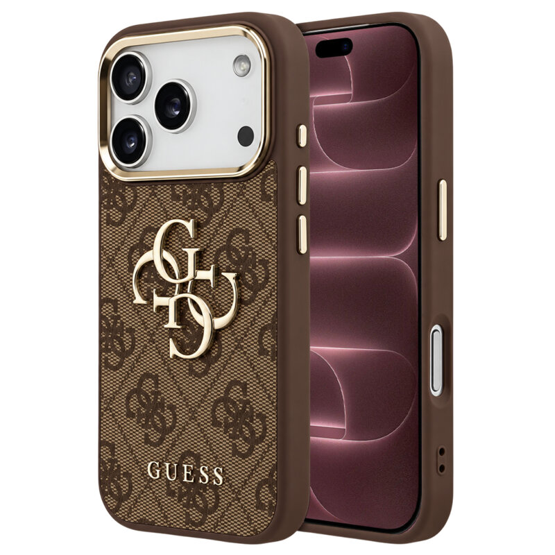 Husa originala Guess iPhone 18 Pro Max Hardcase 4G Big Classic Logo, maro, GUHCP18X4GMGCBR