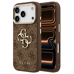 Husa originala Guess iPhone 17 Pro Max Hardcase 4G Big Classic Logo, maro, GUHCP18X4GMGCBR