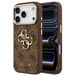 Husa originala Guess iPhone 17 Pro Hardcase 4G Big Classic Logo, maro, GUHCP18L4GMGCBR