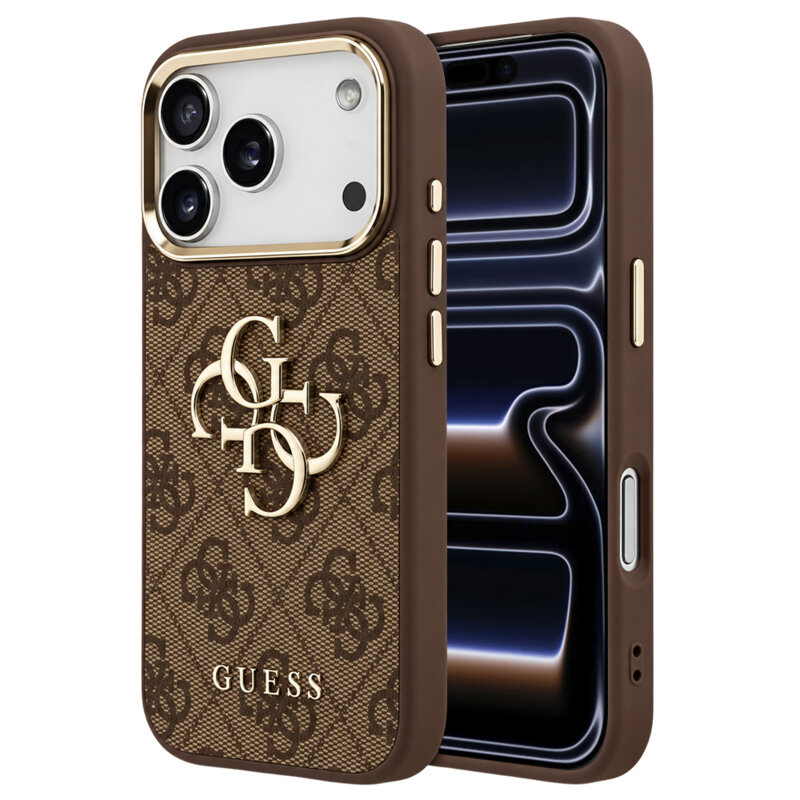 Husa originala Guess iPhone 17 Pro Hardcase 4G Big Classic Logo, maro, GUHCP18L4GMGCBR