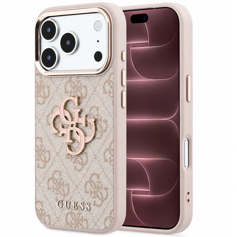 Husa originala Guess iPhone 18 Pro Max Hardcase 4G Big Resin Logo, roz, GUHCP18X6P4SRMLP