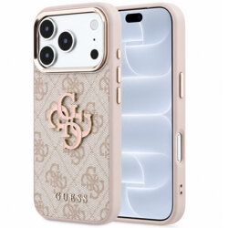 Husa originala Guess iPhone 18 Pro Hardcase 4G Big Resin Logo, roz, GUHCP18L6P4SRMLP