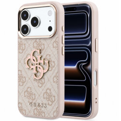 Husa originala Guess iPhone 17 Pro Hardcase 4G Big Resin Logo, roz, GUHCP18L6P4SRMLP