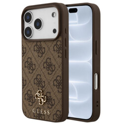 Husa originala Guess iPhone 18 Pro Hardcase 4G Small & Classic MagSafe, maro, GUHMP18LP4SM4MW