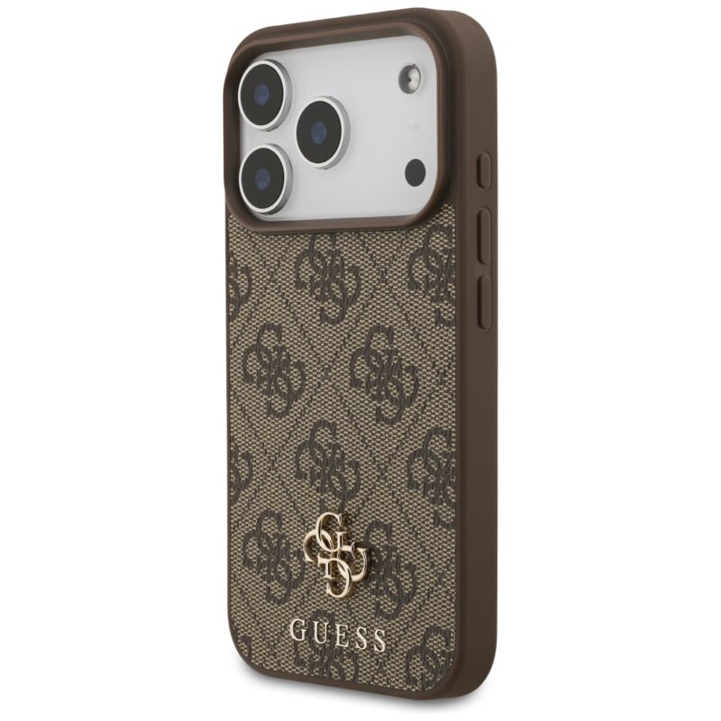 Husa originala Guess iPhone 17 Pro Hardcase 4G Small & Classic MagSafe, maro, GUHMP18LP4SM4MW
