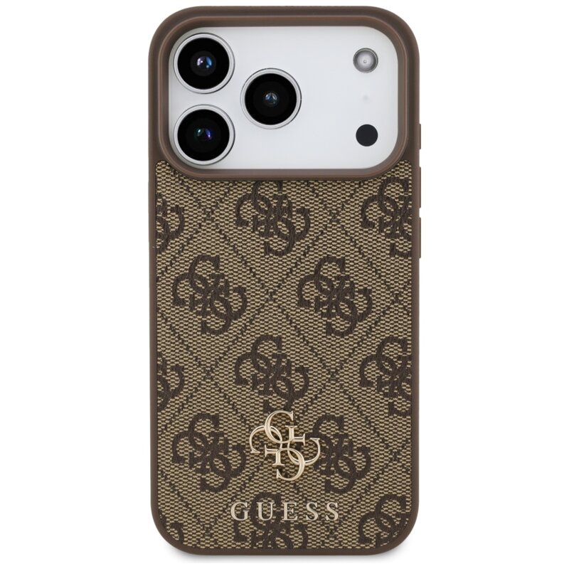 Husa originala Guess iPhone 17 Pro Hardcase 4G Small & Classic MagSafe, maro, GUHMP18LP4SM4MW