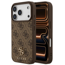 Husa originala Guess iPhone 17 Pro Max Hardcase 4G Small & Classic MagSafe, maro, GUHMP18XP4SM4MW