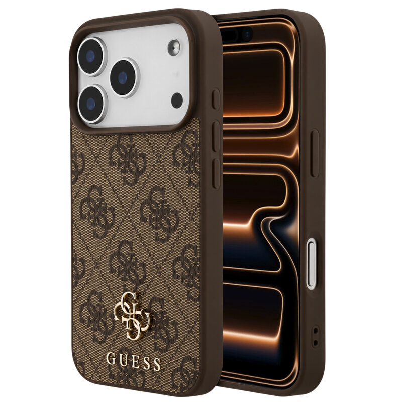 Husa originala Guess iPhone 17 Pro Max Hardcase 4G Small & Classic MagSafe, maro, GUHMP18XP4SM4MW