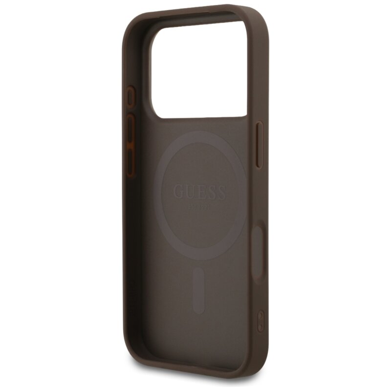 Husa originala Guess iPhone 17 Pro Max Hardcase 4G Small & Classic MagSafe, maro, GUHMP18XP4SM4MW