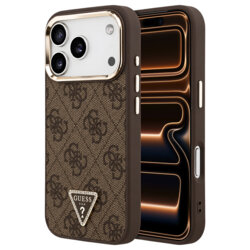 Husa originala Guess iPhone 17 Pro Max Hardcase 4G Triangle Logo MagSafe, maro, GUHMP18XP4GTDGMW