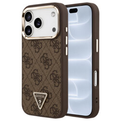 Husa originala Guess iPhone 18 Pro Hardcase 4G Triangle Logo MagSafe, maro, GUHMP18LP4GTDGMW