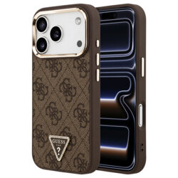 Husa originala Guess iPhone 17 Pro Hardcase 4G Triangle Logo MagSafe, maro, GUHMP18LP4GTDGMW