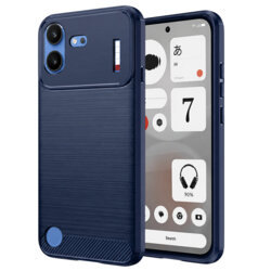 Husa Nothing Phone (4b) Techsuit Carbon Silicone, albastru