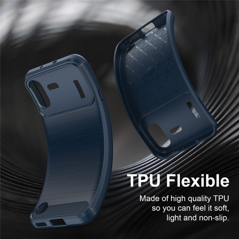 Husa Nothing Phone (4b) Techsuit Carbon Silicone, albastru