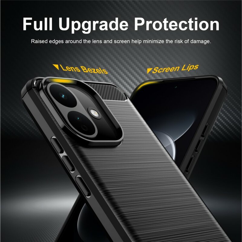 Husa Xiaomi Redmi Note 17 Pro 5G Techsuit Carbon Silicone, negru
